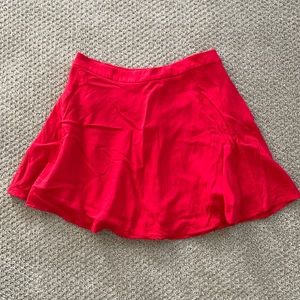 Red Mini Skater Skirt